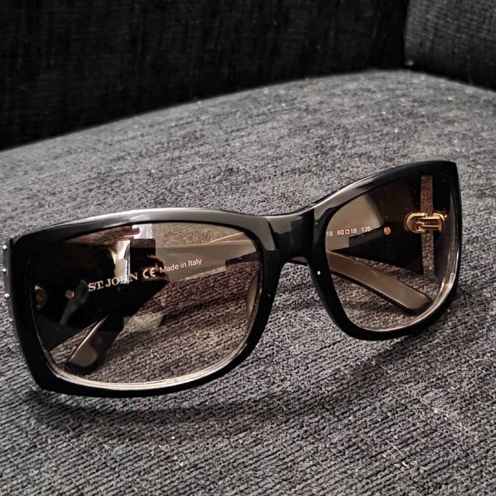 ST John Black Knit Logo Sunglasses